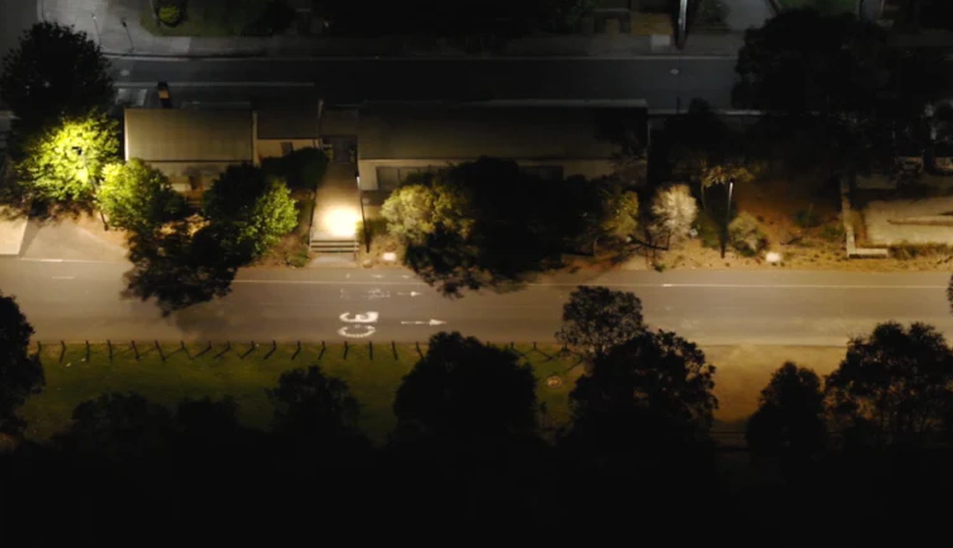 Cascading path lighting in sequence along the route